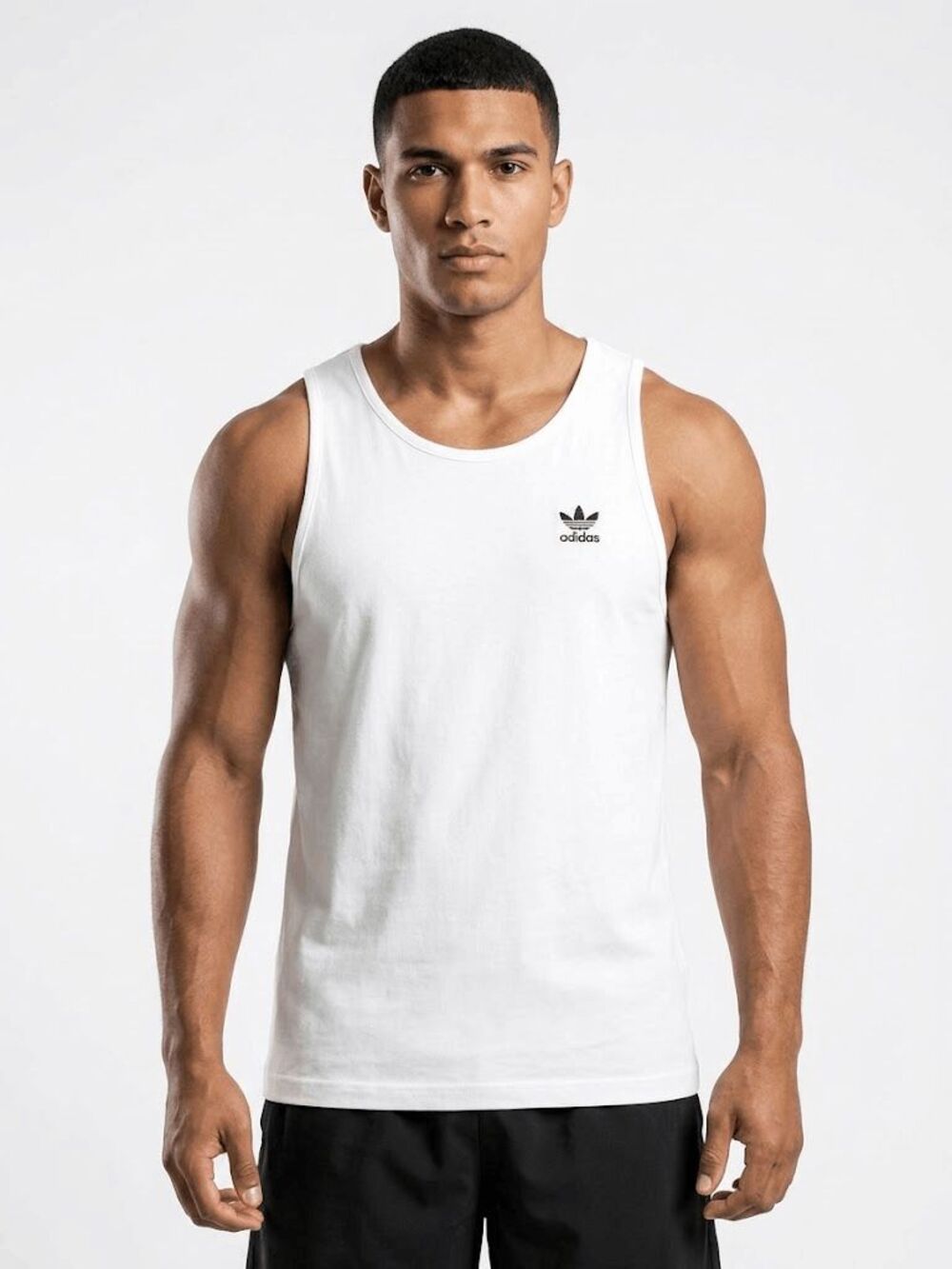 adidas Men's White Essentials Tank Top XS
